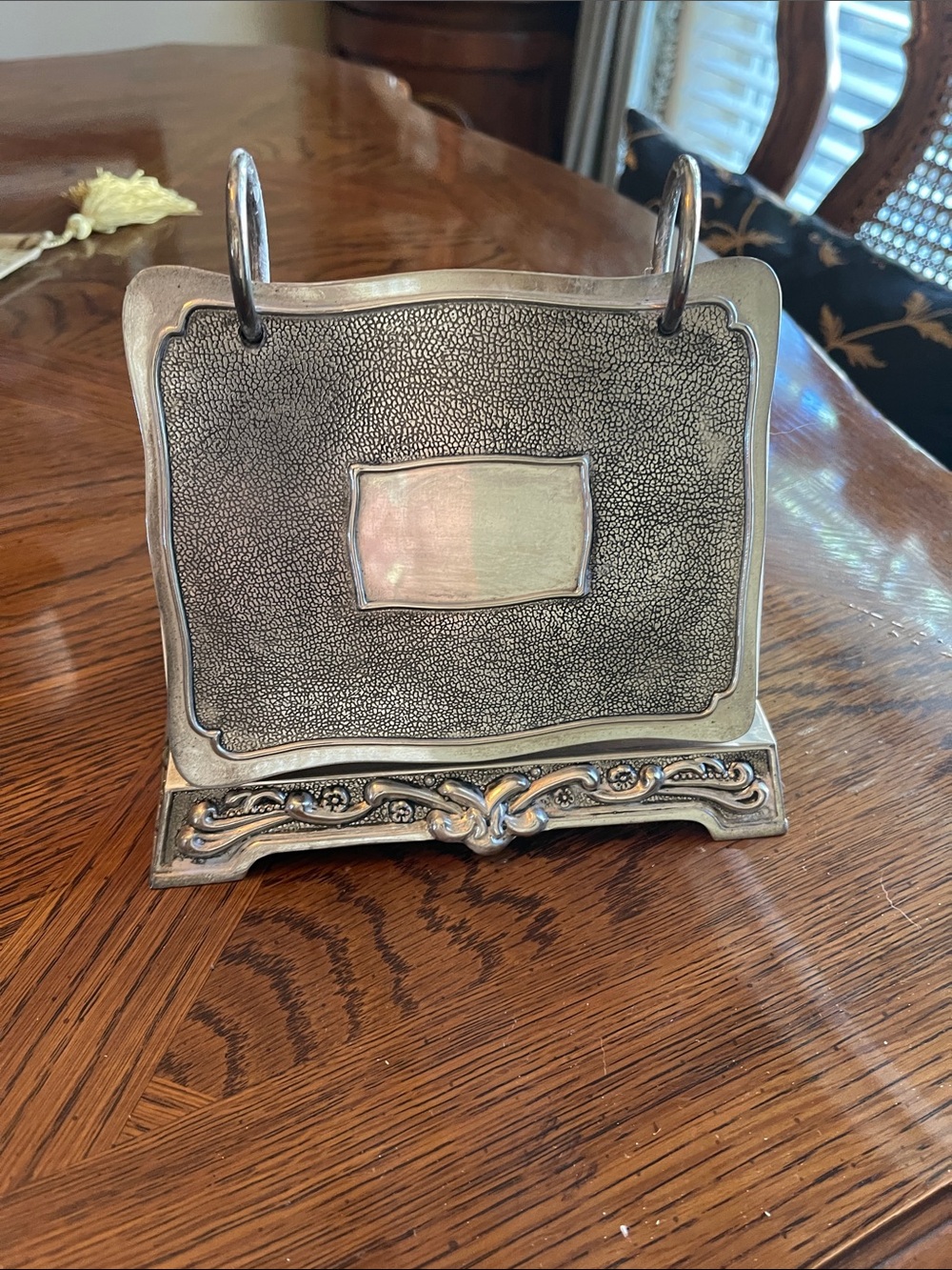 Vintage Silver photo stand